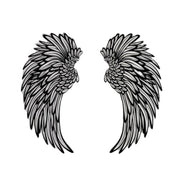 1 Pair Angel Wings Metal Wall Art Decor with Led Lights Wall Hanging Decorations Wall Sculpture Art Angel Wing Decor Photography Sunny Side Store