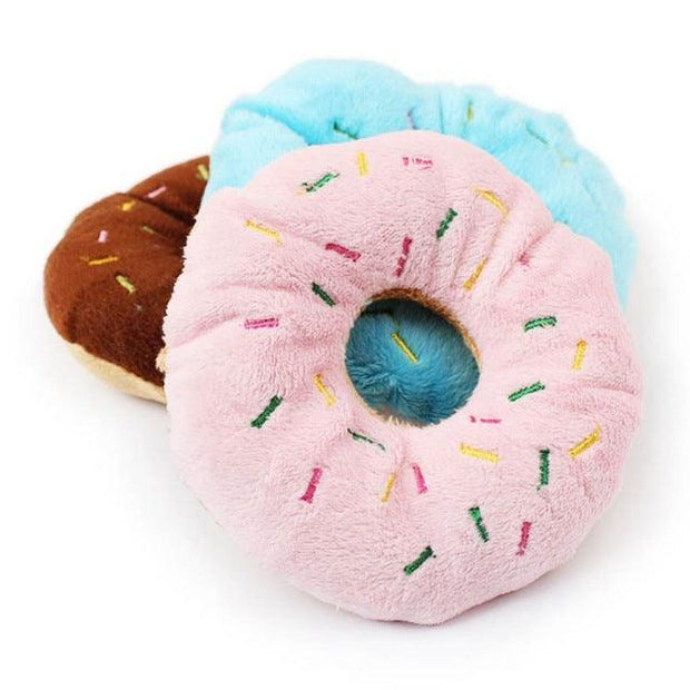 11CM Pet Dog Chew Throw Toys Cute Donuts Puppy Cat - Sunny Side Store