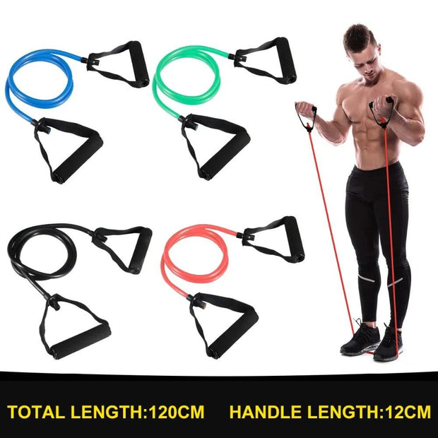 120cm Yoga Pull Rope Resistance Bands Fitness Gum Elastic Bands Fitness Equipment Rubber Expander Workout Exercise Training Band - Sunny Side Store Sunny Side Store  3.45