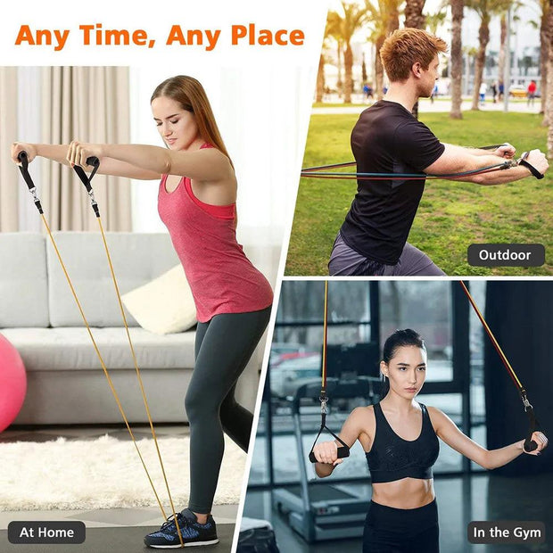 120cm Yoga Pull Rope Resistance Bands Fitness Gum Elastic Bands Fitness Equipment Rubber Expander Workout Exercise Training Band - Sunny Side Store Sunny Side Store  3.45