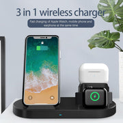 15W 3 In 1 Wireless Charger Stand for iPhone AirPods Pro Apple Watch - Sunny Side Store