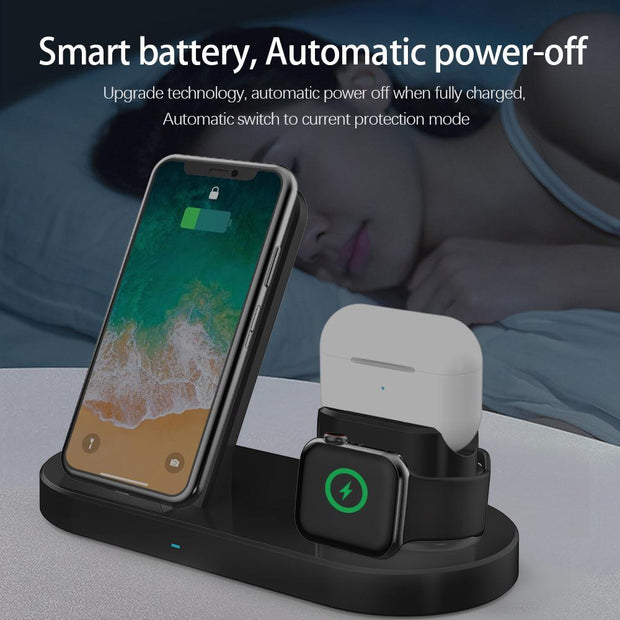 15W 3 In 1 Wireless Charger Stand for iPhone AirPods Pro Apple Watch - Sunny Side Store