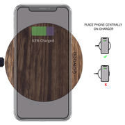 15W Fast Charge Zebra Wood Wireless Charger - Sunny Side Store