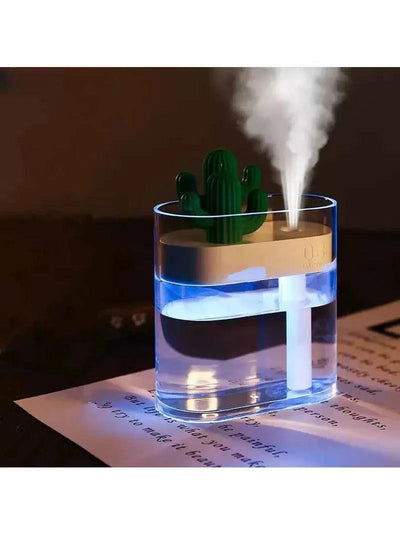 160ML Ultrasonic Air Humidifier Clear Cactus Color Light USB Essential Oil Diffuser Car Purifier Aroma Diffusor Anion Mist Maker - Sunny Side Store