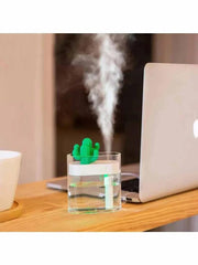 160ML Ultrasonic Air Humidifier Clear Cactus Color Light USB Essential Oil Diffuser Car Purifier Aroma Diffusor Anion Mist Maker - Sunny Side Store