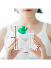 160ML Ultrasonic Air Humidifier Clear Cactus Color Light USB Essential Oil Diffuser Car Purifier Aroma Diffusor Anion Mist Maker - Sunny Side Store