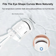 Eyelash Curler Portable Electric Heated Comb Eye Lash Long Lasting Eyelashes Curls Thermal Eyelash Curler Makeup Tools Heated Eyelash Curlers,Rechargeable Electric Eyelash Curler,Handheld Eyelash Heat - Sunny Side Store