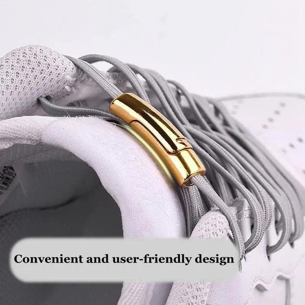 1Pair Magnetic Shoelaces Elastic Quick No Tie Shoe Laces Kids Adult Unisex Locking Shoelace Flat Sneaker Shoe Laces Strings - Sunny Side Store