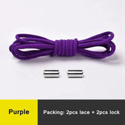 1Pair No tie Shoelaces Round Elastic Shoe Laces For Kids and Adult Sneakers Shoelace Quick Lazy Laces 21 Color Shoestrings - Sunny Side Store