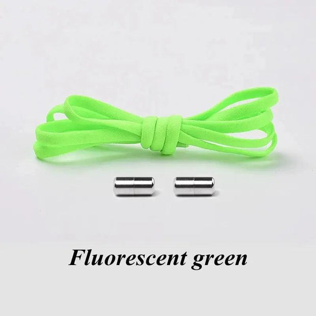 1Pair No tie Shoelaces Round Elastic Shoe Laces For Kids and Adult Sneakers Shoelace Quick Lazy Laces 21 Color Shoestrings - Sunny Side Store