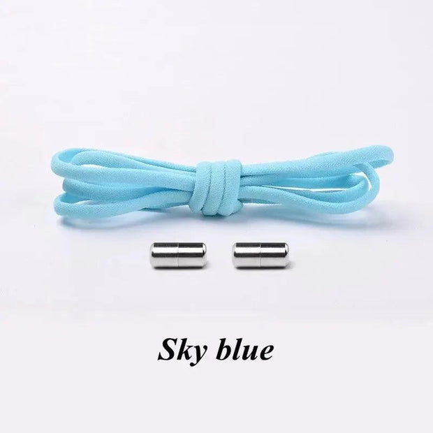 1Pair No tie Shoelaces Round Elastic Shoe Laces For Kids and Adult Sneakers Shoelace Quick Lazy Laces 21 Color Shoestrings - Sunny Side Store