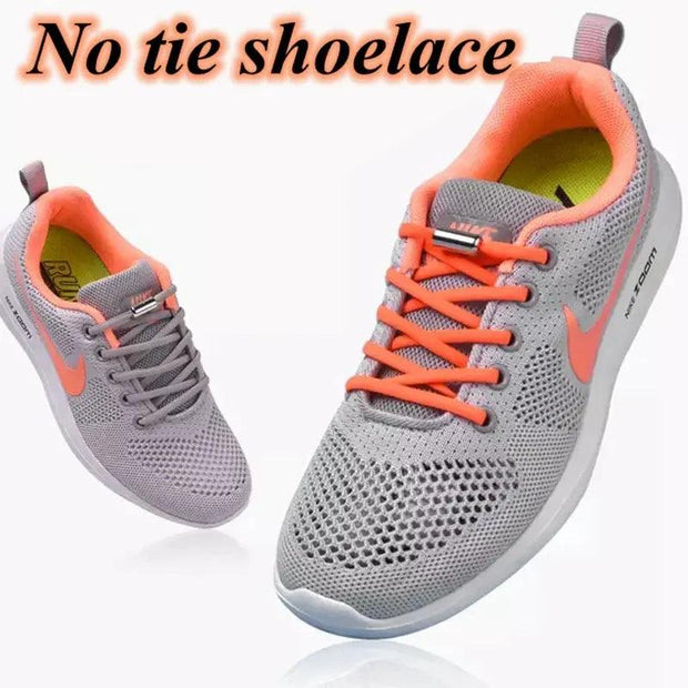 1Pair No tie Shoelaces Round Elastic Shoe Laces For Kids and Adult Sneakers Shoelace Quick Lazy Laces 21 Color Shoestrings - Sunny Side Store