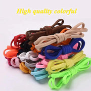 1Pair No tie Shoelaces Round Elastic Shoe Laces For Kids and Adult Sneakers Shoelace Quick Lazy Laces 21 Color Shoestrings - Sunny Side Store