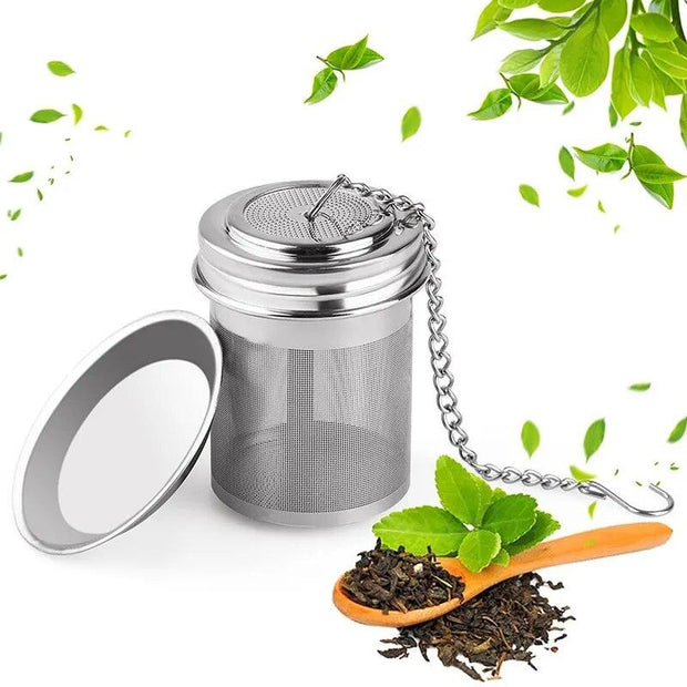 1PC Creative Stainless Steel Tea Infuser Strainer Leaf Spice Herbal Teapot Reusable Mesh Filter Home Kitchen Accessories - Sunny Side Store Sunny Side Store  3.66