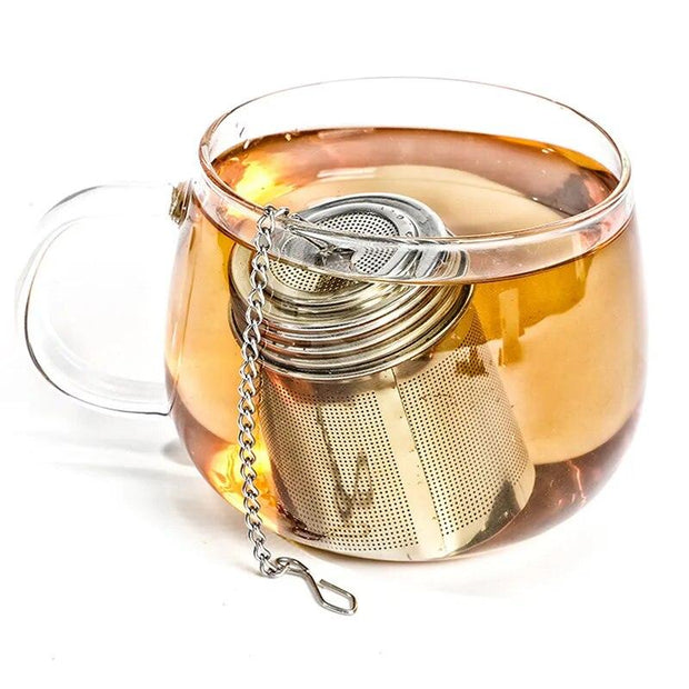 1PC Creative Stainless Steel Tea Infuser Strainer Leaf Spice Herbal Teapot Reusable Mesh Filter Home Kitchen Accessories - Sunny Side Store Sunny Side Store  3.66