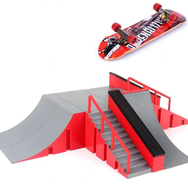 1pc Mini Skateboard Toy Skate Park For TechDeck Fingerboard Skateboard Ramps Fingerboard Ultimate Park Training Board - Sunny Side Store Sunny Side Store  14.60