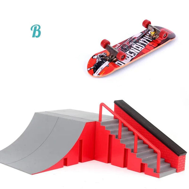 1pc Mini Skateboard Toy Skate Park For TechDeck Fingerboard Skateboard Ramps Fingerboard Ultimate Park Training Board - Sunny Side Store Sunny Side Store  14.60