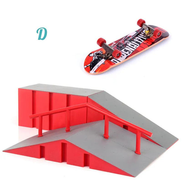 1pc Mini Skateboard Toy Skate Park For TechDeck Fingerboard Skateboard Ramps Fingerboard Ultimate Park Training Board - Sunny Side Store Sunny Side Store  14.60