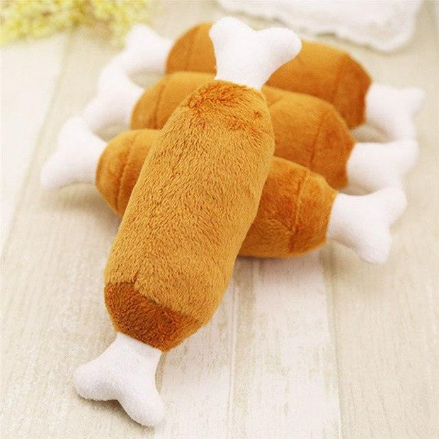 1PC Pet Dog Cat Chicken Legs Plush Toys - Sunny Side Store