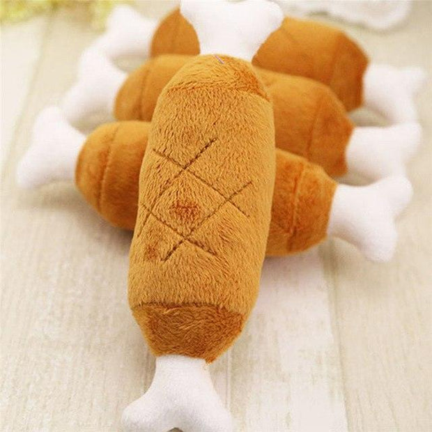 1PC Pet Dog Cat Chicken Legs Plush Toys - Sunny Side Store