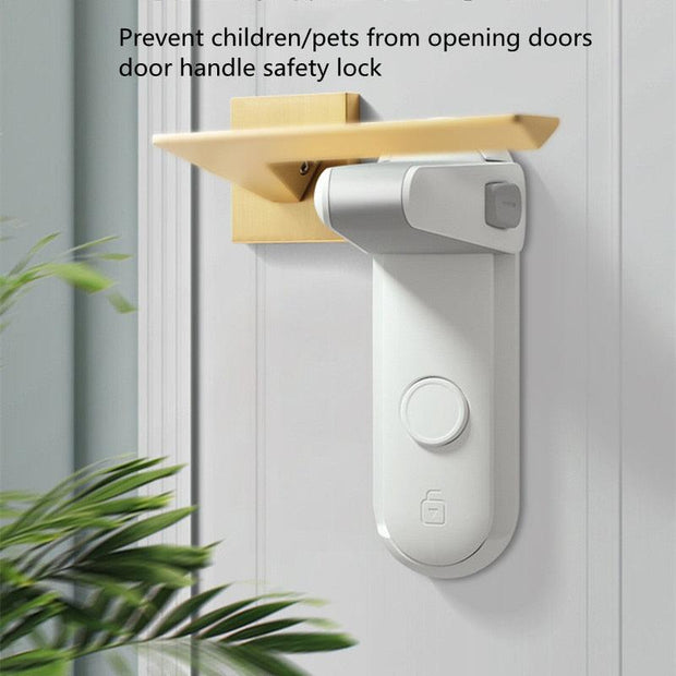 1pcs Child Safety Door Handle Lock Protection Baby Door Handle Lock Pet Room Door Handle Lock Easy Installation No Punching eprolo