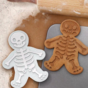 1PCS Halloween Cookie Cutter 3D Plastic Gingerbread Skeleton Biscuit Mold Fondant Pastry Dough Cutter Christmas Cake Decoration - Sunny Side Store