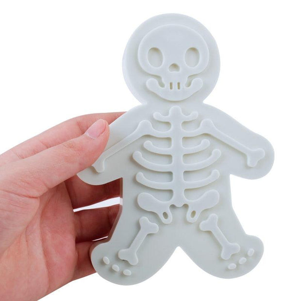 1PCS Halloween Cookie Cutter 3D Plastic Gingerbread Skeleton Biscuit Mold Fondant Pastry Dough Cutter Christmas Cake Decoration - Sunny Side Store