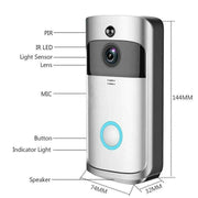 2.4 GHz Wi-Fi Smart Camera Doorbell With Memory Card Slot - Sunny Side Store