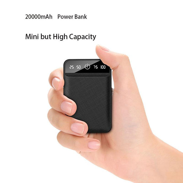 20000mAh Mini Charger Portable Two-way Fast Charging Power Bank Digital Display External Battery for iPhone Xiaomi Samsung eprolo