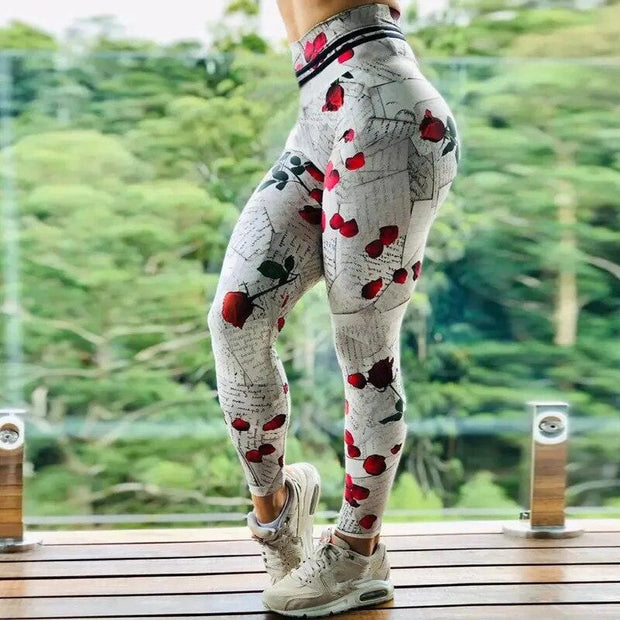 2022 New Hot Print Leggings Women Fitness Sexy Sporting Push Up Workout Leggins Jogging High Waist Elastic Slim Gothic Pants - Sunny Side Store Sunny Side Store  9.01