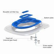 2022 Upgrade Cat Toilet Trainer Reusable Training Toilet for Cats Plastic Training Set Cat Litter Box Mat Toilet Pet Accessaries - Sunny Side Store Sunny Side Store  13.46