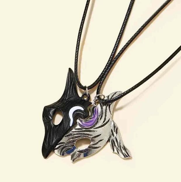 2Pcs Friendship Kindred Eternal Hunter Pendant Necklace Meaningful Jewelry Chain Puzzle Couples Necklace Valentine's Gift - Sunny Side Store Sunny Side Store  0.90