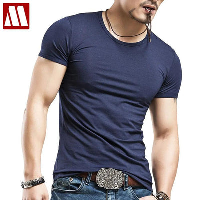 3 Colors Metrosexual Men Compression Short Sleeve Crew neck Fitness Tight T Shirts Tops Men's Summer tee shirt Big yards S - 5XL - Sunny Side Store Sunny Side Store  9.09