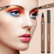 3 Colors Microblading Tattoo Eyebrow Pencil Waterproof Fork Tip 4 Head Eye Brow Pencils Eye Liner Beauty Makeup Tools TSLM1 - Sunny Side Store