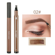 3 Colors Microblading Tattoo Eyebrow Pencil Waterproof Fork Tip 4 Head Eye Brow Pencils Eye Liner Beauty Makeup Tools TSLM1 - Sunny Side Store