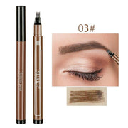 3 Colors Microblading Tattoo Eyebrow Pencil Waterproof Fork Tip 4 Head Eye Brow Pencils Eye Liner Beauty Makeup Tools TSLM1 - Sunny Side Store