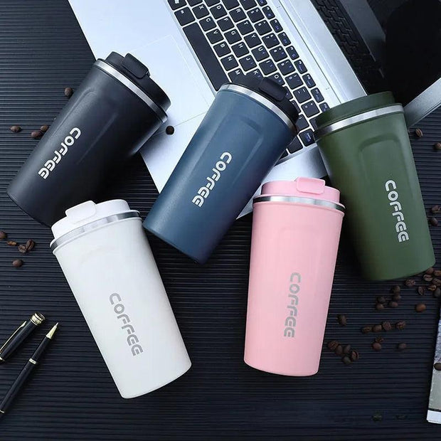 350ml/500ml Stainless Steel Coffee Cup Travel Thermal Mug Leak-Proof Thermos Bottle Tea Coffee Mug Vacuum Flask Insulated Cups - Sunny Side Store Sunny Side Store  6.42