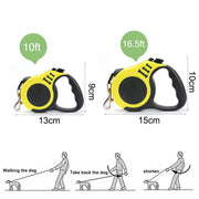 3/5M Durable Dog Leash Automatic Retractable Nylon Dog Cat Lead Extending Puppy Walking Running Lead Roulette For Dogs - Sunny Side Store