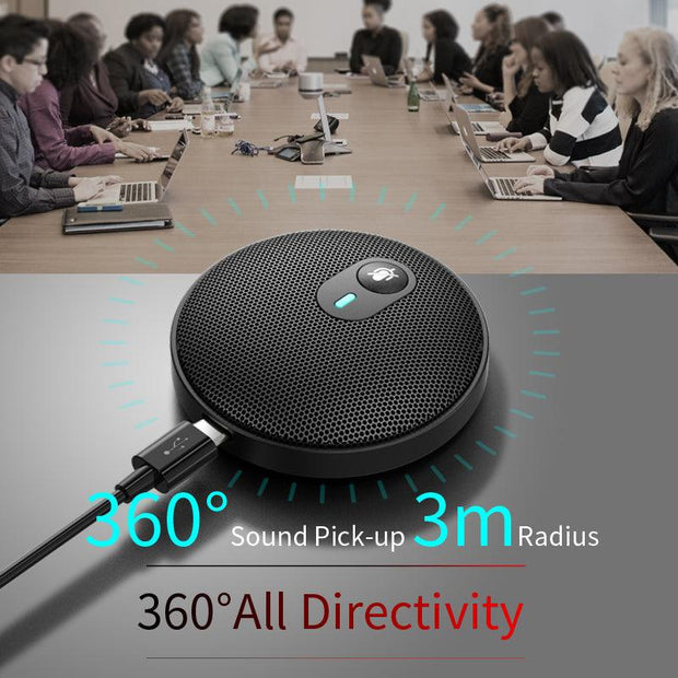 360° Pickup Video Voice Call USB Omnidirectional Microphone Video Conference Microphone Webcast Microphone eprolo