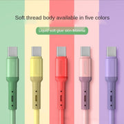 3A Liquid Silicone Micro USB Type C Cable Mobile Phone Charger Fast Charging USB Data Cord Charge - Sunny Side Store