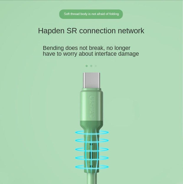 3A Liquid Silicone Micro USB Type C Cable Mobile Phone Charger Fast Charging USB Data Cord Charge - Sunny Side Store