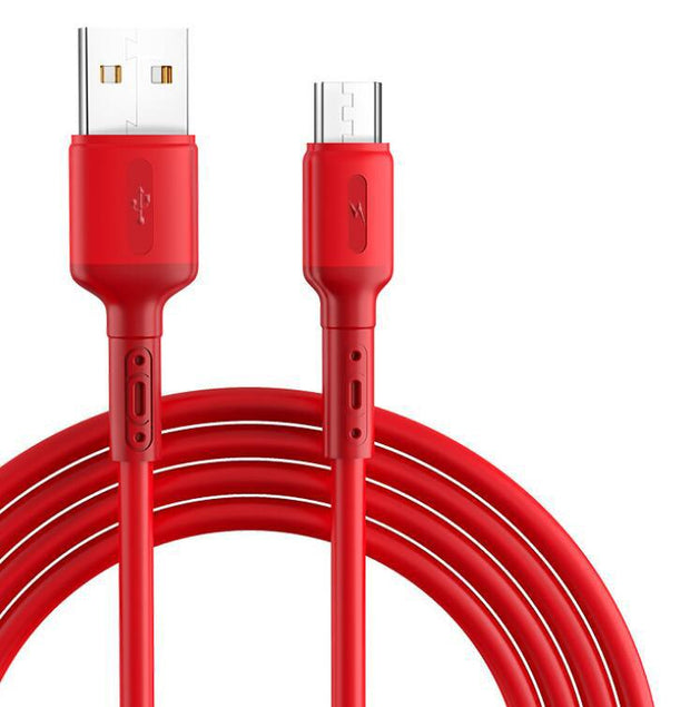 3A Liquid Silicone Micro USB Type C Cable Mobile Phone Charger Fast Charging USB Data Cord Charge - Sunny Side Store