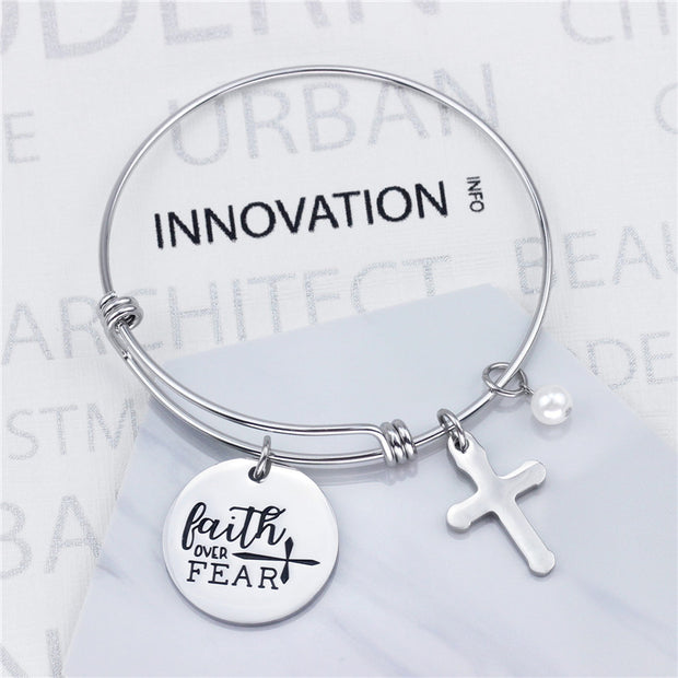 Fashion Creative Lettering Faith Over Fear