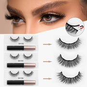 3D Mink Magnetic Eyelashes Waterproof Lasting Magnetic Eyeliner Magnet Mink Eyelashes Makeup Extension False Eyelashes eprolo