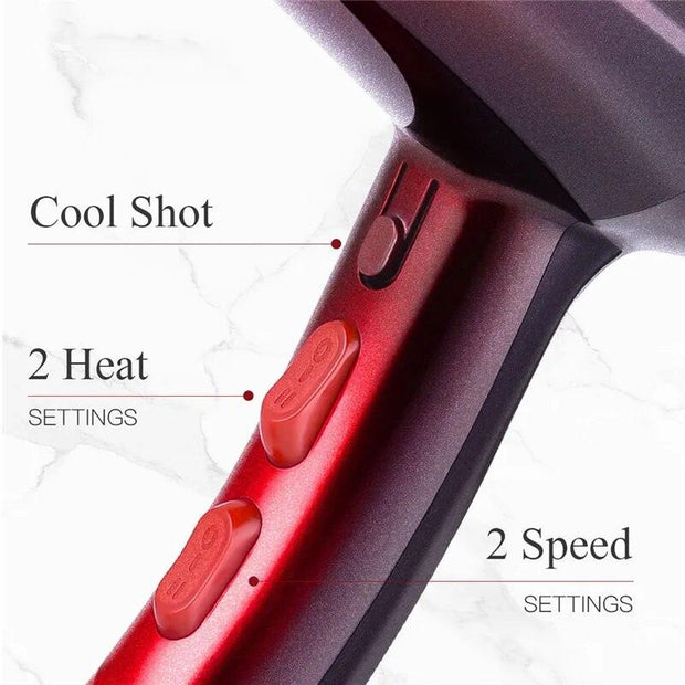 4000W Powerful Hair Dryer Professional Hairdryer Household Blow Dryer Hot and Cold Wind Fast Hair Styling Tool With Two Nozzles - Sunny Side Store Sunny Side Store  25.04