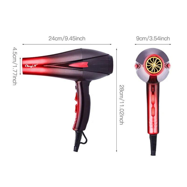 4000W Powerful Hair Dryer Professional Hairdryer Household Blow Dryer Hot and Cold Wind Fast Hair Styling Tool With Two Nozzles - Sunny Side Store Sunny Side Store  25.04