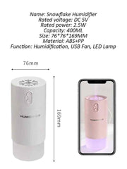 400ml Mini Air Humidifier USB Aroma Essential Oil Diffuser Cool Mist Maker LED USB Air Humidifier 3 in 1 Aromatherapy For Office - Sunny Side Store My Store  9.47