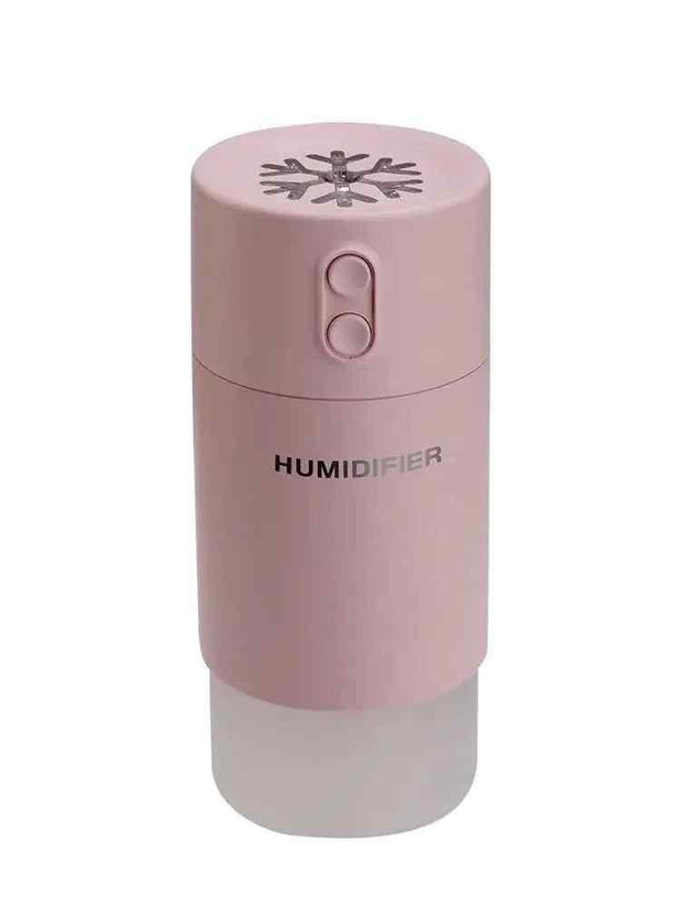 400ml Mini Air Humidifier USB Aroma Essential Oil Diffuser Cool Mist Maker LED USB Air Humidifier 3 in 1 Aromatherapy For Office - Sunny Side Store My Store Pink 9.47