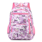 New Letter Print Backpack With Pencil Case Fsahion Sweet Primary School Students Schoolbag For Girls Boys