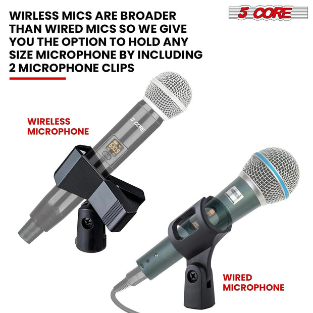 5 Core Microphone Stand + Phone Holder Floor Boom Mic Stand Gooseneck + Tablet Holder Collapsible Adjustable Tripod Mic Stand w Two Mic Clips + Carry Bag for Singing Karaoke Studio Parties -MS MOB - Sunny Side Store